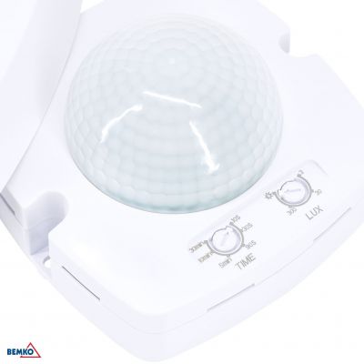 CZUJNIK RUCHU 2000W 360* Z FUNKCJĄ OBECNOŚCI B50-SES07WH BEMKO (B50-SES07WH)